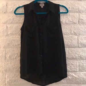 Black sheer tank top